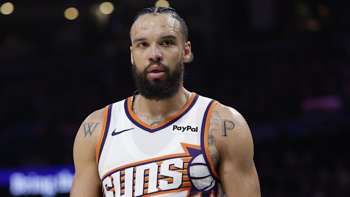 Apr 22, 2026; Oklahoma City, Oklahoma, USA; Phoenix Suns forward Dillon Brooks (3) walks off the court in the second half of game two of the first round of the 2026 NBA Playoffs against the Oklahoma City Thunder at Paycom Center. Mandatory Credit: Alonzo Adams-Imagn Images