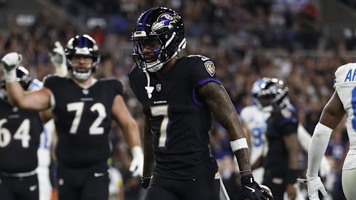 Baltimore Ravens wide receiver Rashod Bateman Baltimore Ravens wide receiver Rashod Bateman