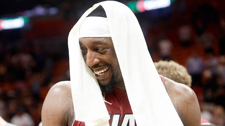 Miami Heat center Bam Adebayo (13) reacts (Mandatory Credit: Rhona Wise-Imagn Images)
