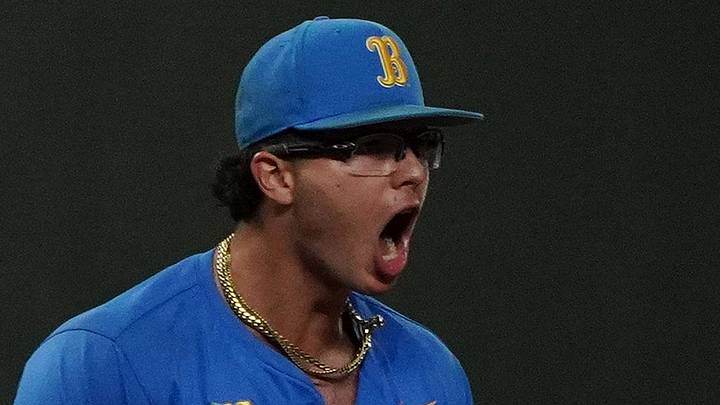 Mar 1, 2026; Arlington, TX, USA; UCLA Bruins against Mississippi State Bulldogs during the Amegy Bank College Baseball Series at Globe Life Field. Mandatory Credit: Dustin Safranek-Imagn Images Mar 1, 2026; Arlington, TX, USA; UCLA Bruins against Mississippi State Bulldogs during the Amegy Bank College Baseball Series at Globe Life Field. Mandatory Credit: Dustin Safranek-Imagn Images