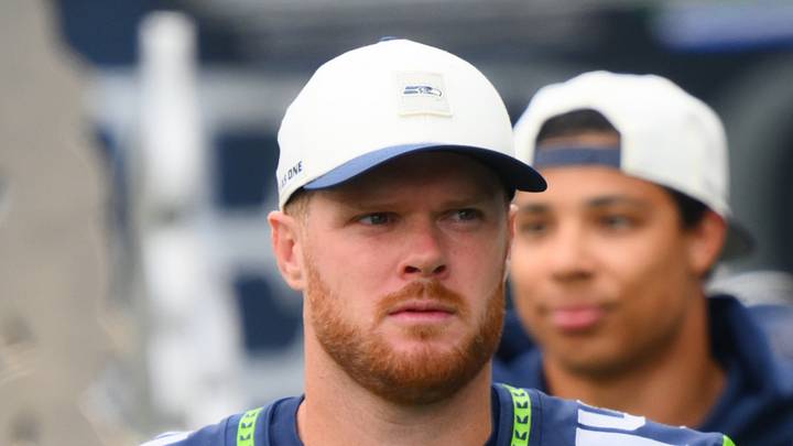 Seattle Seahawks quarterback Sam Darnold before a preseason game