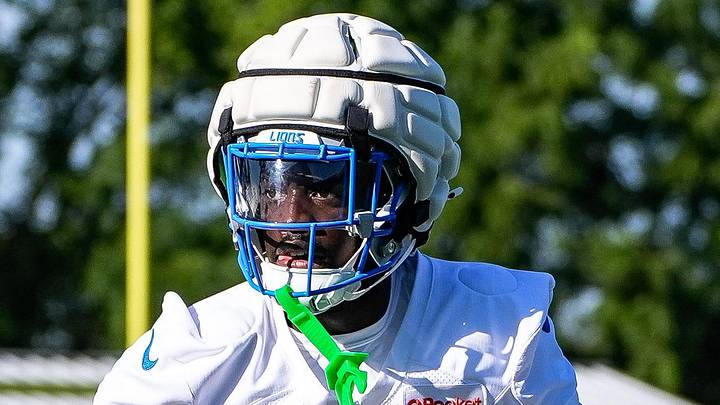 Detroit Lions cornerback Terrion Arnold (6).