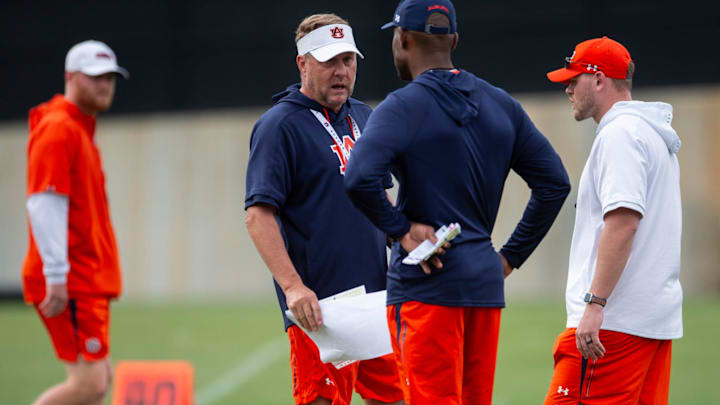 The Auburn Tigers employ three play callers during games.