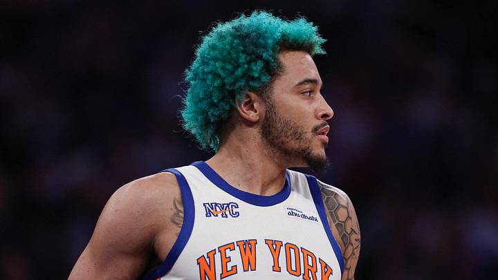 Mar 22, 2026; New York, New York, USA; New York Knicks forward Jeremy Sochan (20) looks back during the second half against the Washington Wizards at Madison Square Garden. Mandatory Credit: Vincent Carchietta-Imagn Images Mar 22, 2026; New York, New York, USA; New York Knicks forward Jeremy Sochan (20) looks back during the second half against the Washington Wizards at Madison Square Garden. Mandatory Credit: Vincent Carchietta-Imagn Images