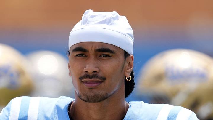May 2, 2026; Pasadena, CA, USA; UCLA Bruins quarterback Nico Iamaleava (9) reacts during the spring game at Rose Bowl. Mandatory Credit: Kirby Lee-Imagn Images May 2, 2026; Pasadena, CA, USA; UCLA Bruins quarterback Nico Iamaleava (9) reacts during the spring game at Rose Bowl. Mandatory Credit: Kirby Lee-Imagn Images