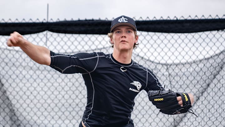 Ankeny Centennial pitcher Joey Oakie, warms up his arm at practice, Wednesday, April 19, 2023.

Oakie2 Jpg
