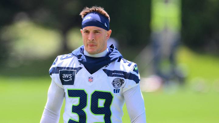 Jun 9, 2026; Renton, WA, USA; Seattle Seahawks safety Ty Okada (39) during minicamp at Virginia Mason Athletic Center. Mandatory Credit: Steven Bisig-Imagn Images Jun 9, 2026; Renton, WA, USA; Seattle Seahawks safety Ty Okada (39) during minicamp at Virginia Mason Athletic Center. Mandatory Credit: Steven Bisig-Imagn Images