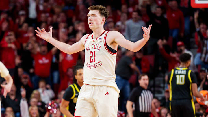 Pryce Sandfort did it all for Nebraska Tuesday night with a game-high 27 points in Nebraska's 90-55 win over Oregon. Pryce Sandfort did it all for Nebraska Tuesday night with a game-high 27 points in Nebraska's 90-55 win over Oregon.