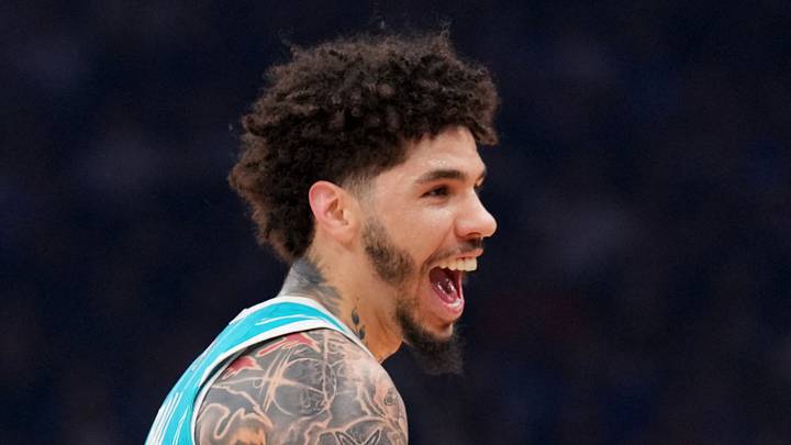 New Minnesota Timberwolves guard LaMelo Ball Mandatory Credit: Joe Camporeale-Imagn Images