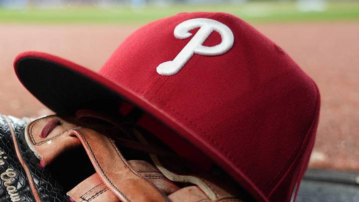 Jun 8, 2026; Toronto, Ontario, CAN; The glove and hat of Philadelphia Phillies center fielder Justin Crawford (2) in the dugout during a game against the Toronto Blue Jays at Rogers Centre. Jun 8, 2026; Toronto, Ontario, CAN; The glove and hat of Philadelphia Phillies center fielder Justin Crawford (2) in the dugout during a game against the Toronto Blue Jays at Rogers Centre.