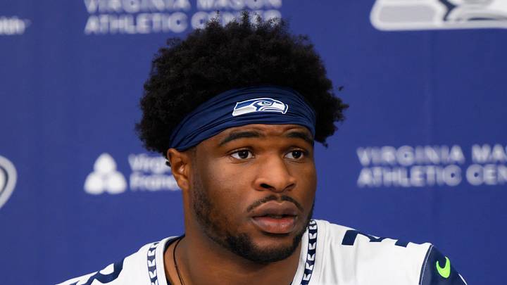 Seattle Seahawks safety Nick Emmanwori speaks to the media