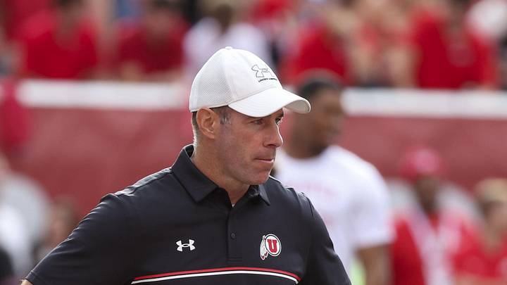 Utah Utes head coach Morgan Scalley. Utah Utes head coach Morgan Scalley.