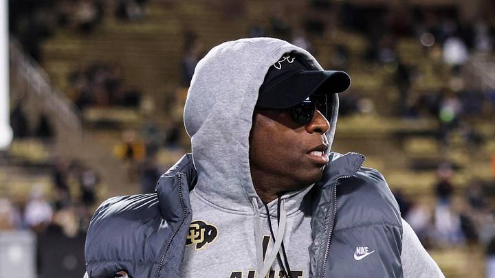 Nov 4, 2023; Boulder, Colorado, USA; Colorado Buffaloes head coach Deion Sanders takes the field before the game against Oregon State Beavers at Folsom Field. Mandatory Credit: Chet Strange-Imagn Images Nov 4, 2023; Boulder, Colorado, USA; Colorado Buffaloes head coach Deion Sanders takes the field before the game against Oregon State Beavers at Folsom Field. Mandatory Credit: Chet Strange-Imagn Images