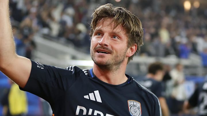 San Diego FC's Anders Dreyer scored a hat-trick as his side eliminated the Portland Timbers in Game 3 of their series. 