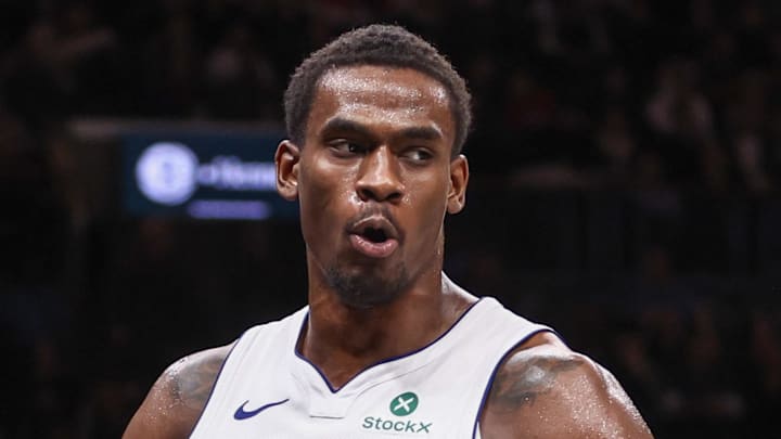 Detroit Pistons center Jalen Duren (0) at Barclays Center on Mar 10, 2026.