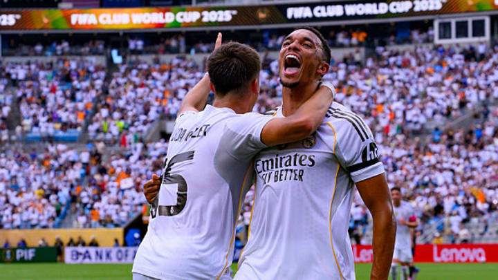 Trent Alexander-Arnold (right) begins his La Liga career against Osasuna. 