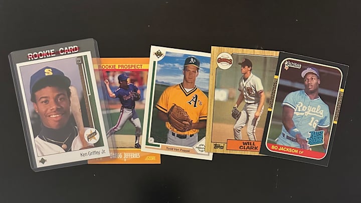 Baseball cards from the 1980s and 1990s