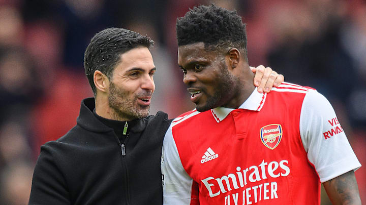 Thomas Partey (right) made 166 appearances for Mikel Arteta at Arsenal. Thomas Partey (right) made 166 appearances for Mikel Arteta at Arsenal.