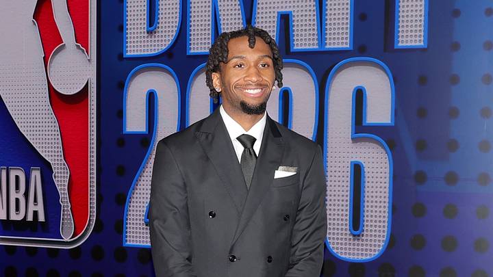Jun 23, 2026; New York, NY, USA; Draft prospect Darryn Peterson poses for photos on the red carpet before the 2026 NBA draft at Barclays Center. Mandatory Credit: Brad Penner-Imagn Images Jun 23, 2026; New York, NY, USA; Draft prospect Darryn Peterson poses for photos on the red carpet before the 2026 NBA draft at Barclays Center. Mandatory Credit: Brad Penner-Imagn Images