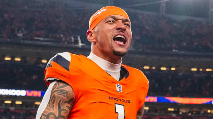 Denver Broncos tight end Evan Engram