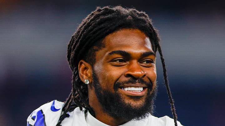 Aug 22, 2025; Arlington, Texas, USA; Dallas Cowboys cornerback Trevon Diggs (7) prior to the game against the Atlanta Falcons at AT&T Stadium. Mandatory Credit: Andrew Dieb-Imagn Images Aug 22, 2025; Arlington, Texas, USA; Dallas Cowboys cornerback Trevon Diggs (7) prior to the game against the Atlanta Falcons at AT&T Stadium. Mandatory Credit: Andrew Dieb-Imagn Images