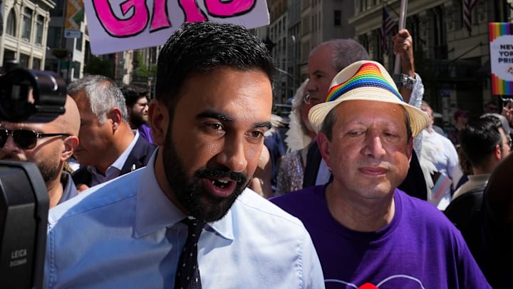 Zohran Mamdani speaks to the press at the 2025 NYC Pride March, Jun 29, 2025, NYC, NY, USA. Yannick Peterhans/NorthJersey.com Zohran Mamdani speaks to the press at the 2025 NYC Pride March, Jun 29, 2025, NYC, NY, USA. Yannick Peterhans/NorthJersey.com