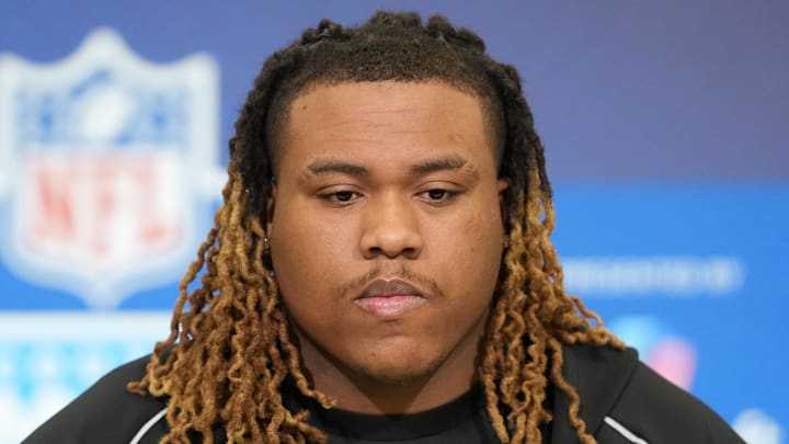 Alabama defensive lineman Tim Keenan III (DL18). Mandatory Credit: Kirby Lee-Imagn Images