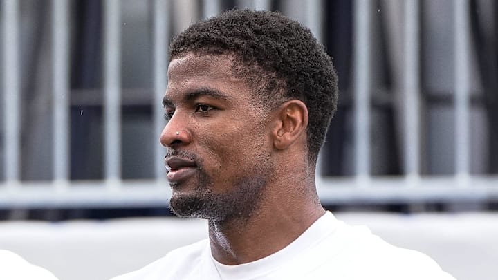 Detroit Lions cornerback D.J. Reed (4) walks off field after training camp practice Detroit Lions cornerback D.J. Reed (4) walks off field after training camp practice