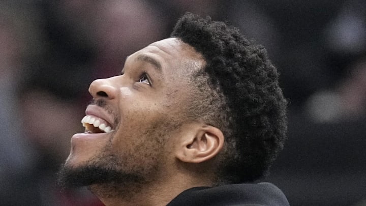 Apr 5, 2026; Milwaukee, Wisconsin, USA; Milwaukee Bucks forward Giannis Antetokounmpo (34) claps as his brother Milwaukee Bucks forward Alex Antetokounmpo (29), not pictured scores on a made basket against the Memphis Grizzlies in the second half at Fiserv Forum. Mandatory Credit: Michael McLoone-Imagn Images Apr 5, 2026; Milwaukee, Wisconsin, USA; Milwaukee Bucks forward Giannis Antetokounmpo (34) claps as his brother Milwaukee Bucks forward Alex Antetokounmpo (29), not pictured scores on a made basket against the Memphis Grizzlies in the second half at Fiserv Forum. Mandatory Credit: Michael McLoone-Imagn Images