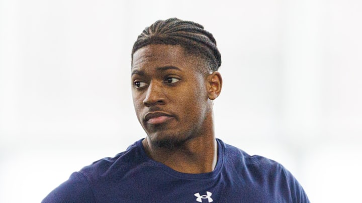 Running back Jadarian Price during Notre Dame football's Pro Day