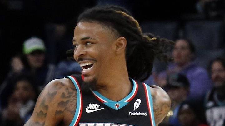 Nov 9, 2025; Memphis, Tennessee, USA; Memphis Grizzlies guard Ja Morant (12) reacts after a basket during the second quarter against the Oklahoma City Thunder at FedExForum. Mandatory Credit: Petre Thomas-Imagn Images Nov 9, 2025; Memphis, Tennessee, USA; Memphis Grizzlies guard Ja Morant (12) reacts after a basket during the second quarter against the Oklahoma City Thunder at FedExForum. Mandatory Credit: Petre Thomas-Imagn Images