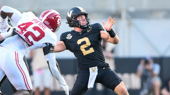 Vanderbilt Commodores quarterback Diego Pavia has beaten both Alabama and Auburn in the last 12 months. Vanderbilt Commodores quarterback Diego Pavia has beaten both Alabama and Auburn in the last 12 months.