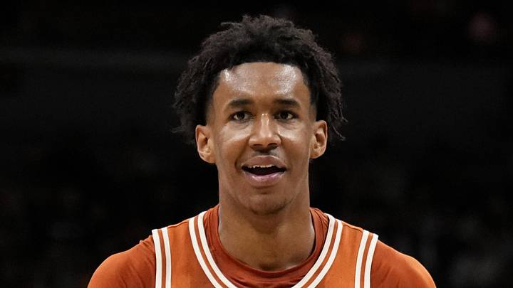 Texas Longhorns forward Dailyn Swain (3) reacts to a called foul during the second half of the game against the Missouri Tigers at Mizzou Arena on Feb 14, 2026.