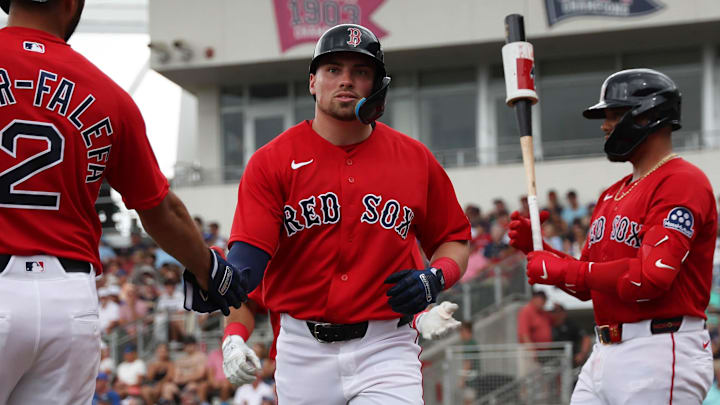Red Sox infielder Caleb Durbin, middle, will take over for the departed Alex Bregman at third base on Opening Day.