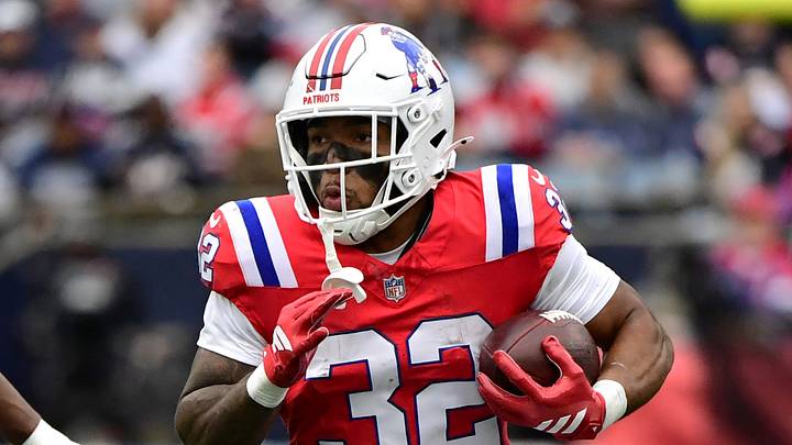 New England Patriots running back TreVeyon Henderson New England Patriots running back TreVeyon Henderson