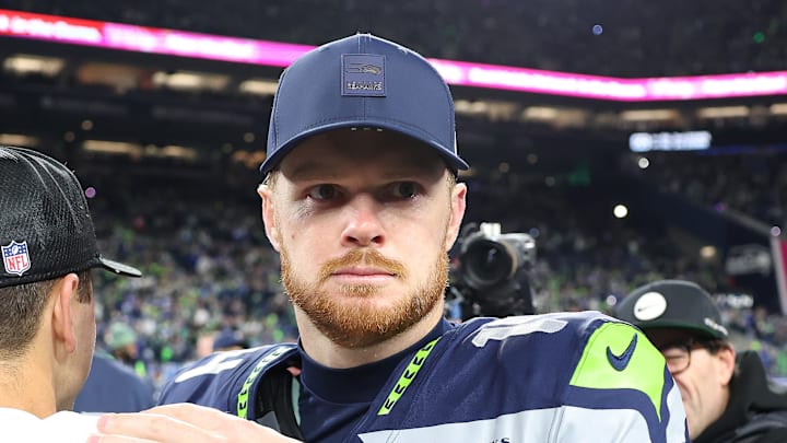 Seattle Seahawks quarterback Sam Darnold postgame