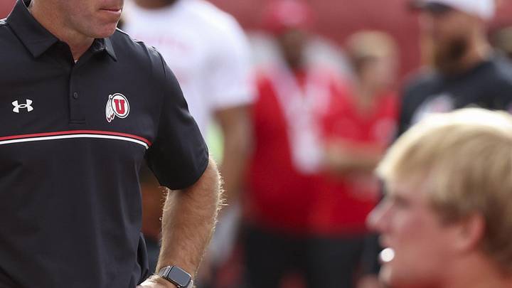 Utah Utes head coach Morgan Scalley.