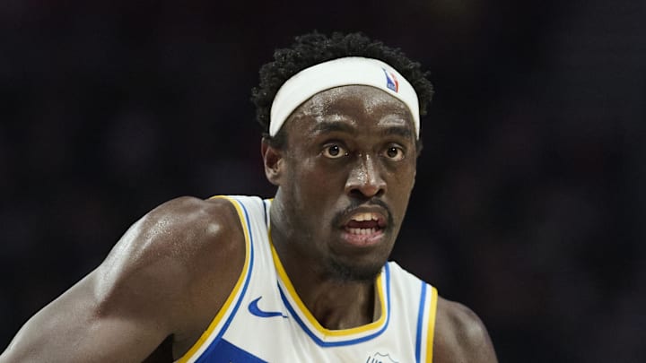 Indiana Pacers forward Pascal Siakam passes the ball during the first half against the Portland Trail Blazers. Indiana Pacers forward Pascal Siakam passes the ball during the first half against the Portland Trail Blazers.