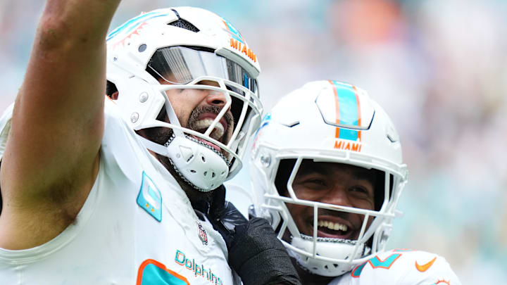 Miami Dolphins defensive tackle Zach Sieler and linebacker Tyrel Dodson Miami Dolphins defensive tackle Zach Sieler and linebacker Tyrel Dodson