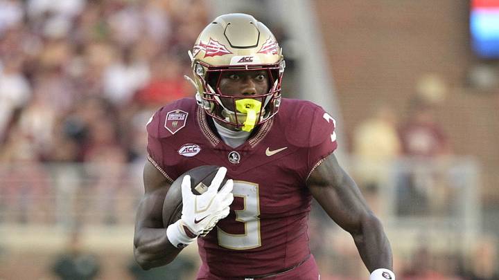 Aug 29, 2026; Tallahassee, Florida, USA; Florida State running back Samuel Singleton Jr. (3) runs for a gain against New Mexico State at Doak S. Campbell Stadium. Mandatory Credit: Melina Myers-Imagn Images Aug 29, 2026; Tallahassee, Florida, USA; Florida State running back Samuel Singleton Jr. (3) runs for a gain against New Mexico State at Doak S. Campbell Stadium. Mandatory Credit: Melina Myers-Imagn Images