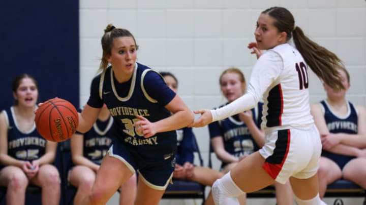 Providence Academy girls basketball superstar Maddyn Greenway (30) surpassed 5,000 career points on Friday.