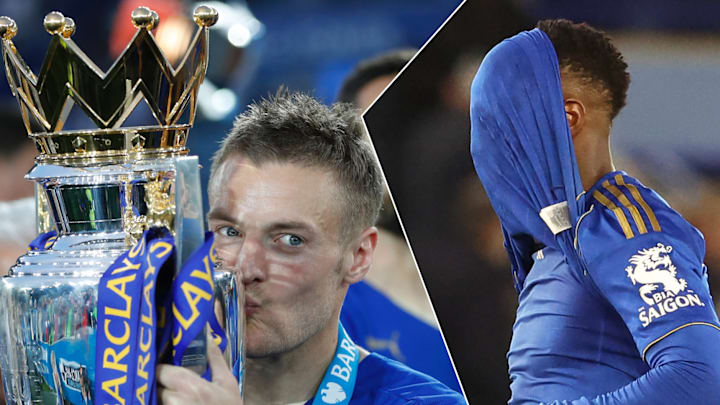 Jamie Vardy (left) and Patson Daka have enjoyed a very different fortunes at Leicester City.