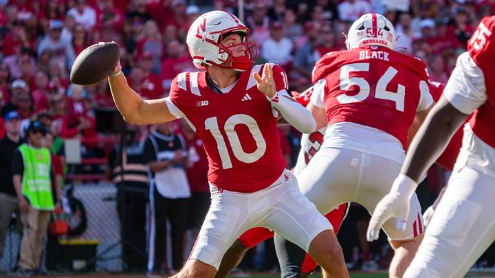 Nebraska quarterback Anthony Colandrea passes during the game against Maryland. Nebraska quarterback Anthony Colandrea passes during the game against Maryland.