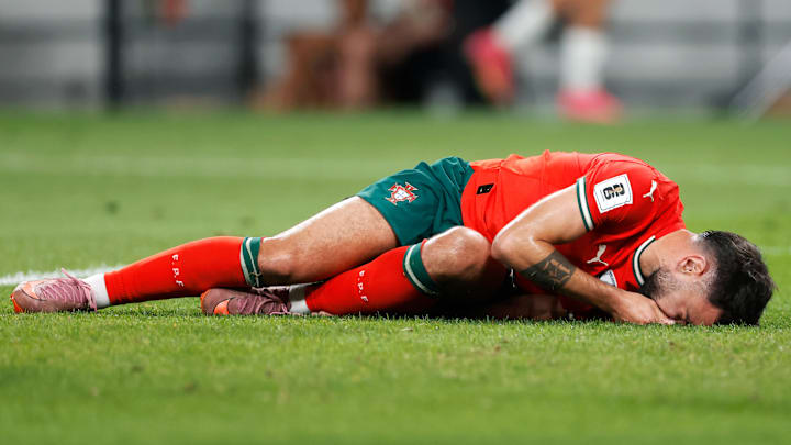 Bruno Fernandes was forced off while on international duty for Portugal.