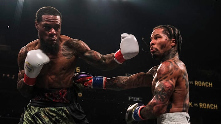 Action between Gervonta 'Tank' Davis (30-0 28 KOs) and Lamont Roach (25-1-1 10 KOs) on March 1, 2025. Action between Gervonta 'Tank' Davis (30-0 28 KOs) and Lamont Roach (25-1-1 10 KOs) on March 1, 2025.