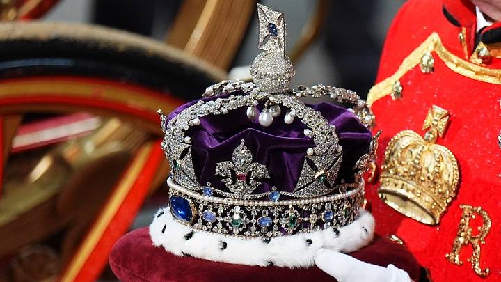 The Imperial State Crown at the State Opening of Parliament in London in May 2026. The Imperial State Crown at the State Opening of Parliament in London in May 2026.