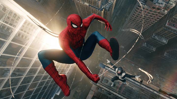 Spider-Man and Boomerang in Columbia Pictures SPIDER-MAN™: BRAND NEW DAY. Courtesy of Sony Pictures
