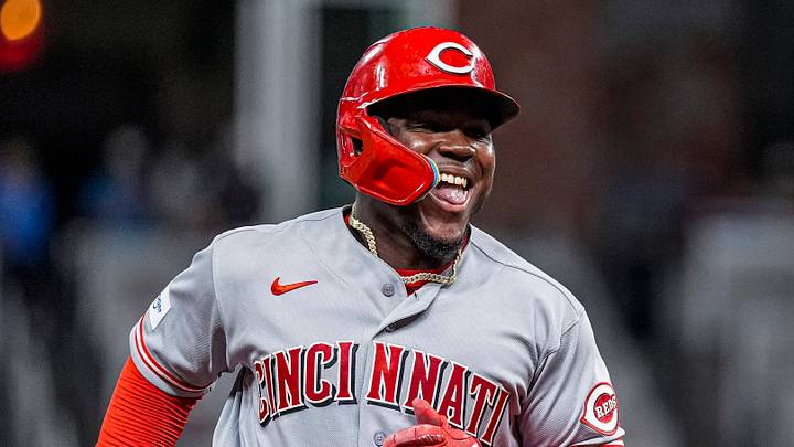 Cincinnati Reds right fielder Hector Rodriguez (43) reacts