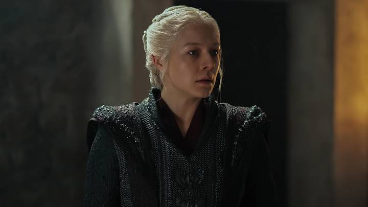 Emma D'Arcy (Rhaenyra Targaryen) in House of the Dragon season 3. Photograph by Ollie Upton/HBO.