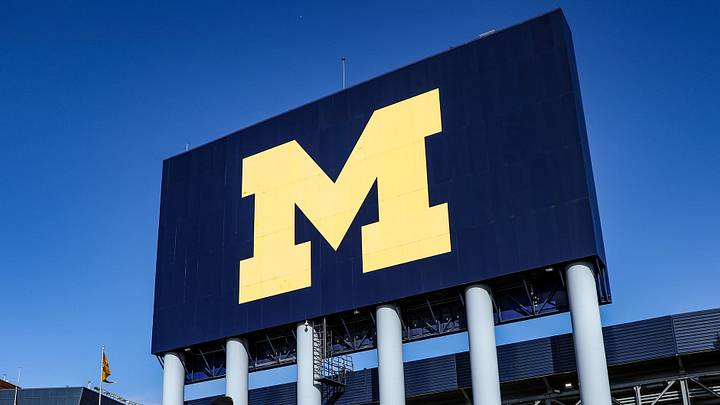 Only family and friends, besides media, were allowed to attend the Michigan Wolverines football game against rival Michigan State Spartans in Ann Arbor, Saturday, Oct. 31, 2020.
Michigan Stadium entrance, M Go Blue logo, Go Blue, Block M logo Only family and friends, besides media, were allowed to attend the Michigan Wolverines football game against rival Michigan State Spartans in Ann Arbor, Saturday, Oct. 31, 2020.
Michigan Stadium entrance, M Go Blue logo, Go Blue, Block M logo
